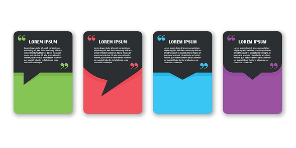 Quote frame blank template icon in flat style. Empty speech bubble vector illustration on isolated background. Textbox sign business concept.