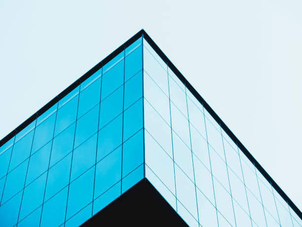istock Glass facade Modern building corner Architecture details 1469893038