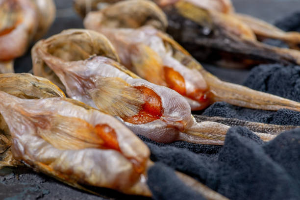 istock Salted dried goby fish. Fish appetizer for beer 1469893125