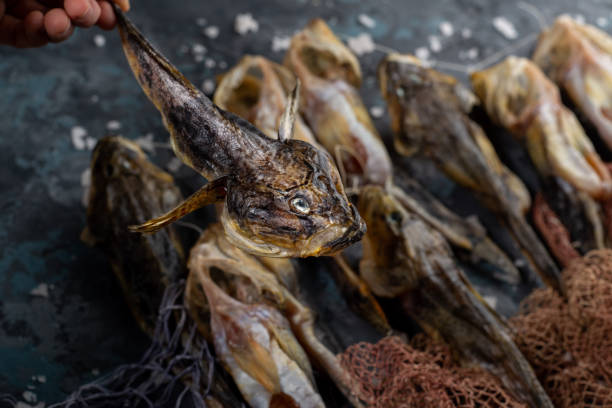 istock Salted dried goby fish. Fish appetizer for beer 1469893128
