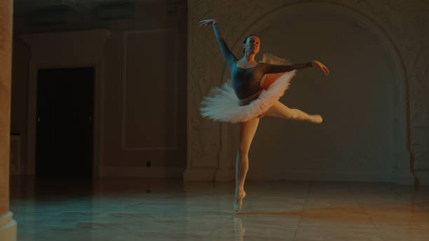 istock Graceful ballerina before performance in opera 1469893379