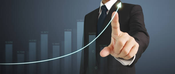 istock Businessman plan graph growth and increase of chart 1469898853