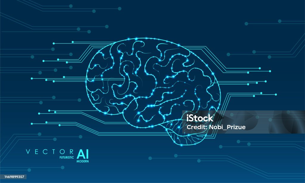Technological Brain And Machine Learning Concept Stock Illustration ...