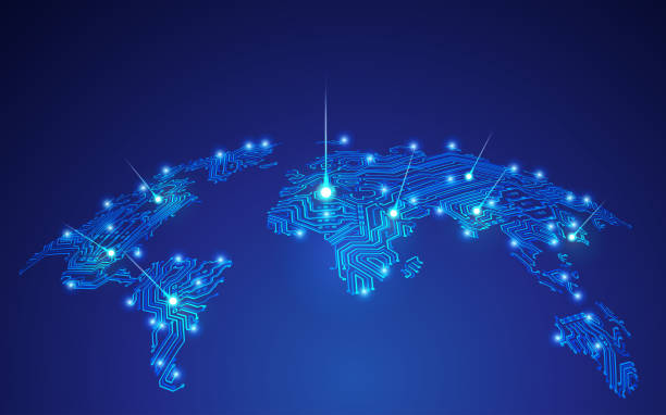 techworld - digitale transformation stock-grafiken, -clipart, -cartoons und -symbole