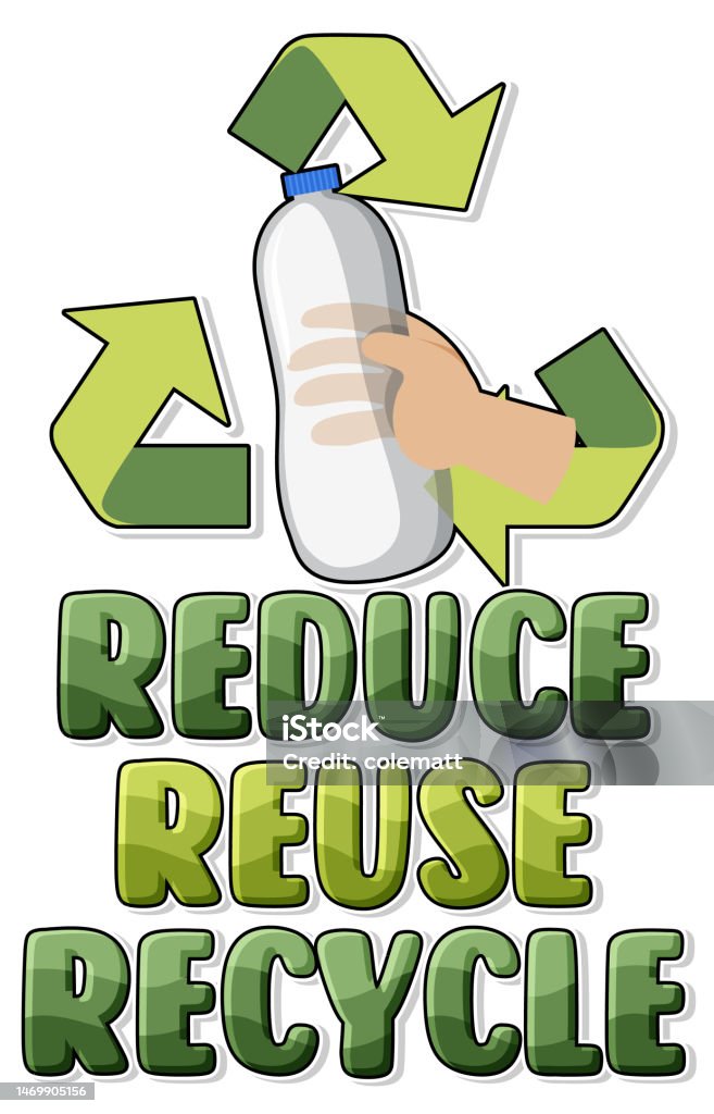 Reduce One Logog Reduce Reuse Recycle Text Logo Banner Stock Illustration - Download ...