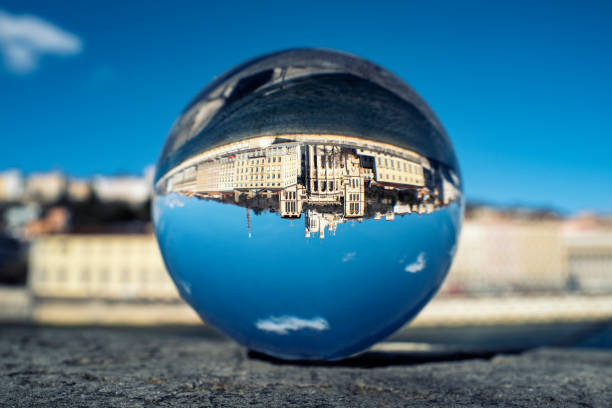 istock View of Lyon with Saone river through a crystal ball 1469905466