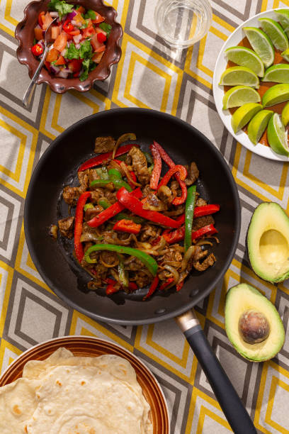 Freshly Made Mexican Beef on Kitchen Table