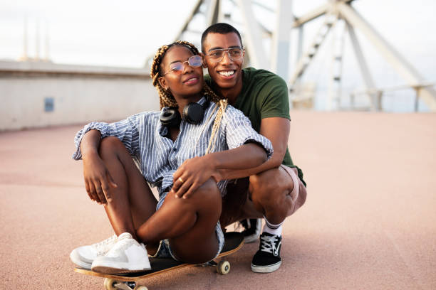 istock Beautiful couple having fun outdoors 1469910459