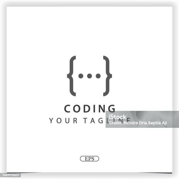 Coding Sederhana Atau Programmer Logo Premium Elegan Template Vektor ...