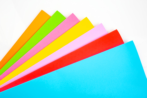 Subject: Color file folders against a white background.