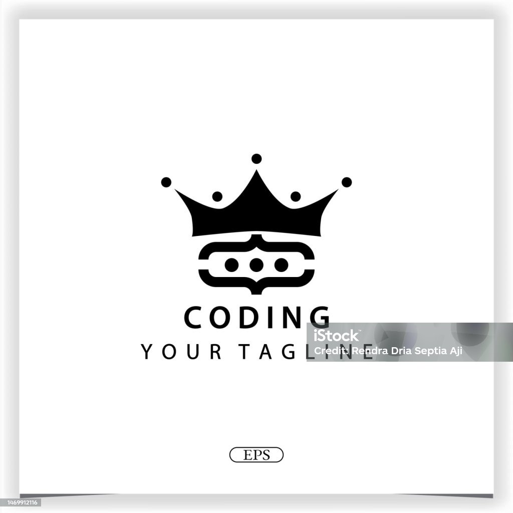 King Coding Or Programer Logo Premium Elegant Template Vector Eps 10 ...