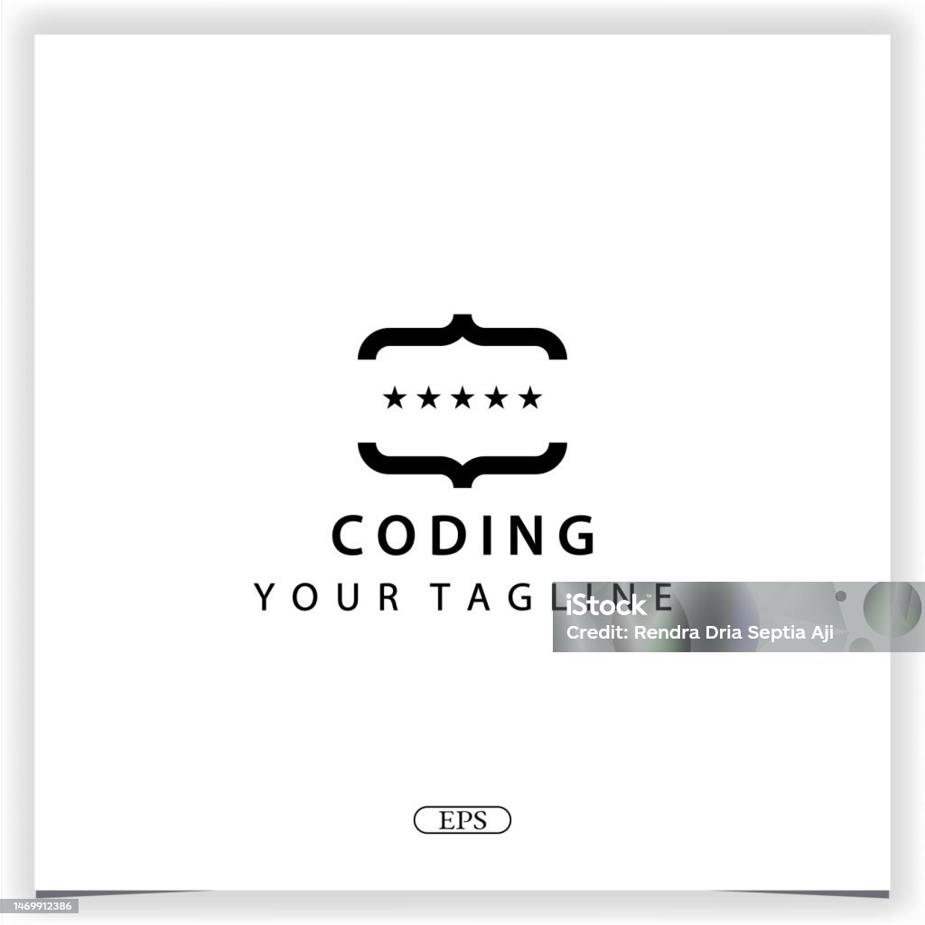 Simple Coding Or Programmer Logo Premium Elegant Template Vector Eps 10 ...