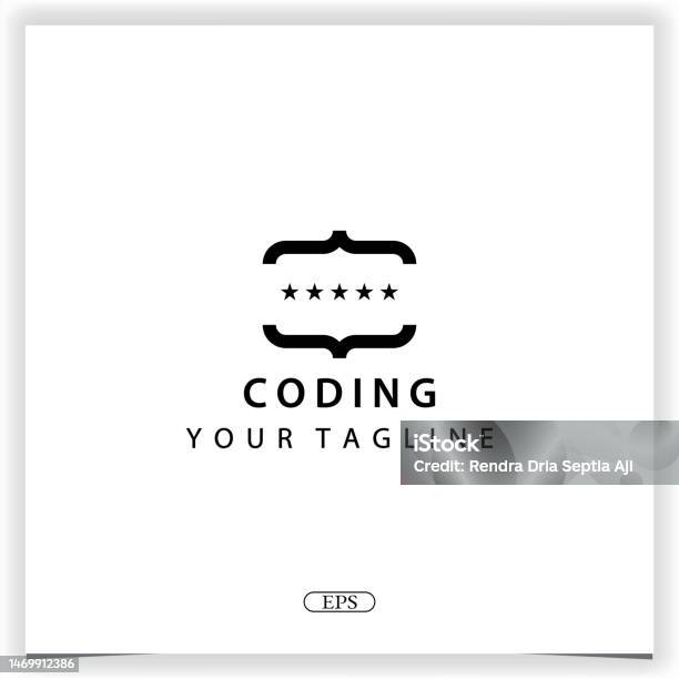 Simple Coding Or Programmer Logo Premium Elegant Template Vector Eps 10 ...