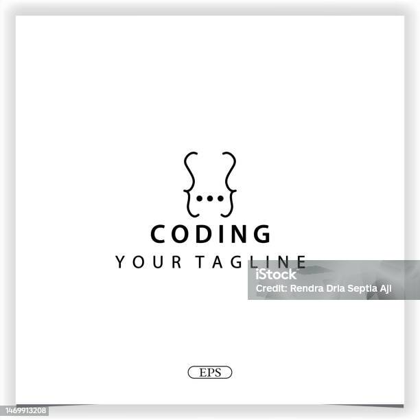 Simple Coding Or Programmer Logo Premium Elegant Template Vector Eps 10 ...