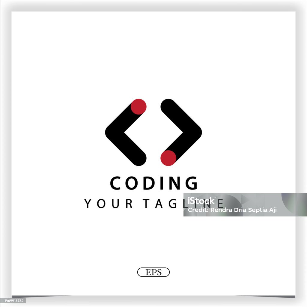 Simple Coding Or Programmer Logo Premium Elegant Template Vector Eps 10 ...