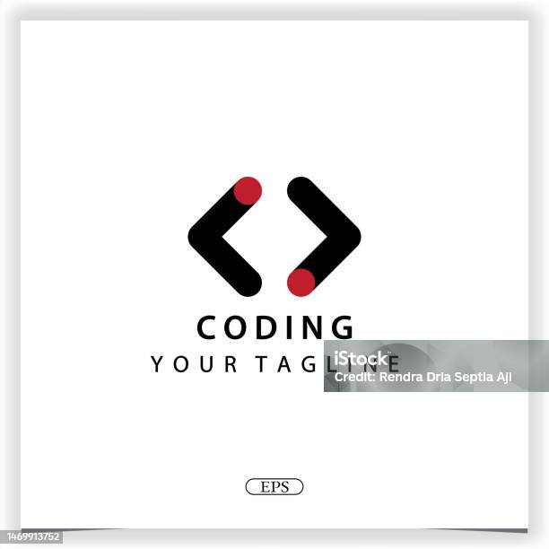 Simple Coding Or Programmer Logo Premium Elegant Template Vector Eps 10 ...