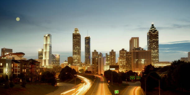 Atlanta Skyline at Sunset.
