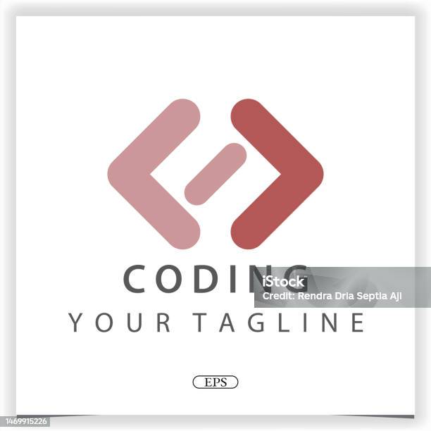 Simple Coding Or Programmer Logo Premium Elegant Template Vector Eps 10 ...