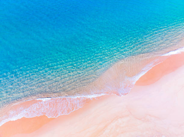 sea surface aerial view,bird eye view photo of waves and water surface texture,amazing beach sea background, beautiful nature landscape view sea ocean background - harbor island imagens e fotografias de stock
