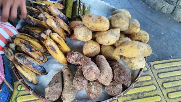 Photo of Boiled bananas and boiled tubers