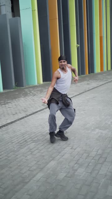Latin dancer performing urban dance choreography.