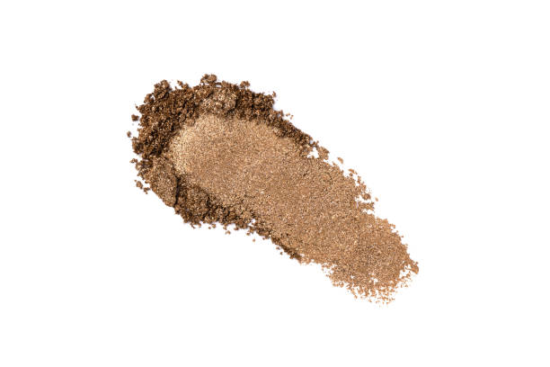 istock Bronzer, eye shadow smear isolated on white background. 1469941227