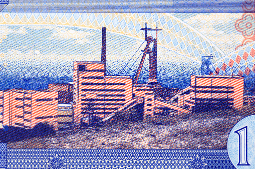 Coal mine in Katowice from money - Polish zloty