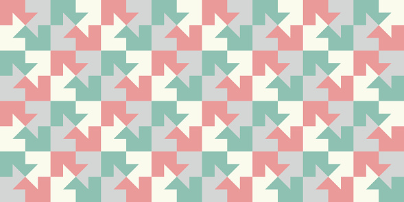 Japanese style abstract geometric tessellation pattern. Modern mosaic background. Perfect for fabrics, digital paper and textile print.