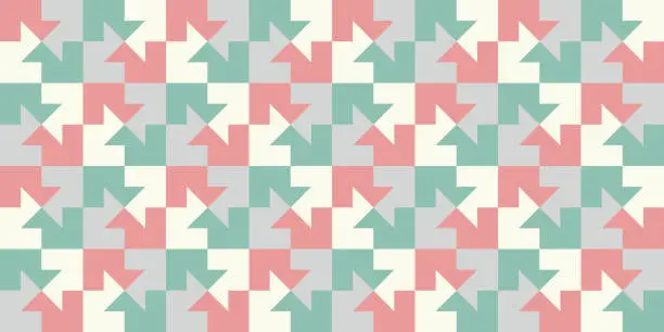 Vector illustration of Japanese style abstract geometric tessellation pattern