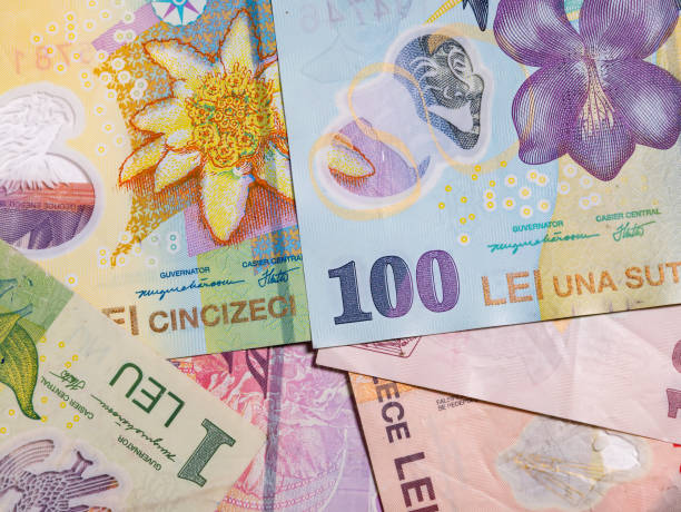 istock Many romanian banknotes (RON or Lei). Romanian currency concept. 1469945472