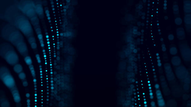 istock Abstract background of moving dust particles. Incident light with glare. Random shine and color shine. 3D illustration. 1469945594