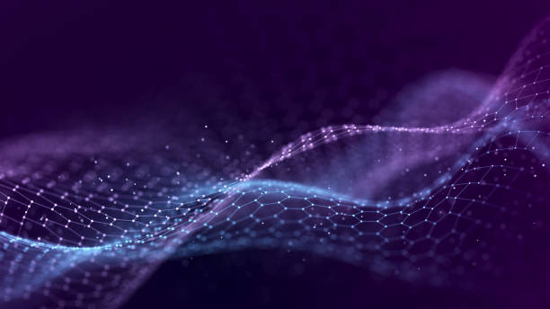 istock Abstract wave of musical sounds. Smooth information transfer. 3D rendering. 1469945631