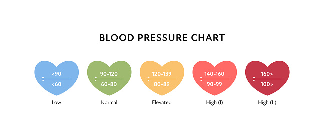 Normal Pressure Condition Blood Pressure Infographic Vector Flat Illustration Hypertension Chart ...