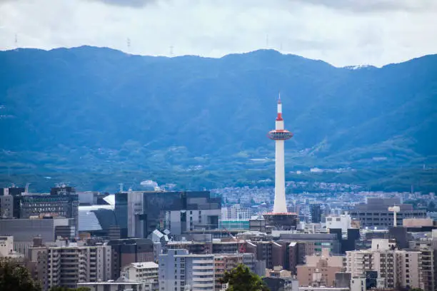 Holiday in Japan - Summer Autumn transit view of Kyoto Town