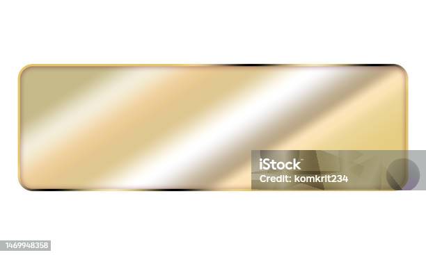 Gradient Yellow Rounded Rectangle Gold Gradient Color Rectangle Round Square Blank Panel With Golden ...