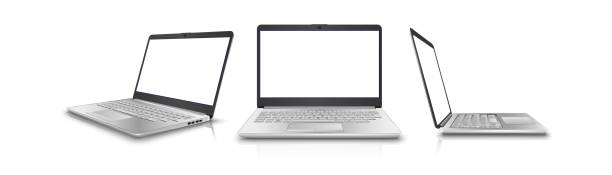 istock realistic vector collection of laptop in side, front. Isolated on white background. Perfect for your advertisement. 1469950308