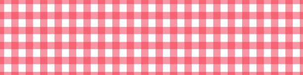 illustrations, cliparts, dessins animés et icônes de motif vichy pique-rouge. nappe pour table. texture carrée pour vichy ou tissu. illustration vectorielle - plaid tartan backgrounds pattern