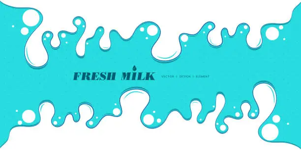 Vector illustration of The original concept poster to advertise milk