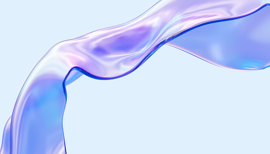 Liquid matte abstract wave. 3d rendering illustratiuon.