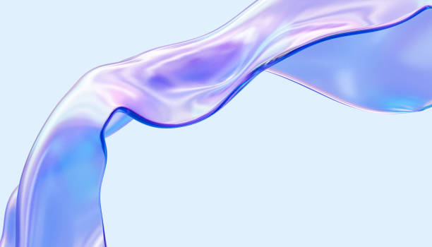 liquid matte abstract wave. 3d rendering illustratiuon. - wave flowing clean nature imagens e fotografias de stock