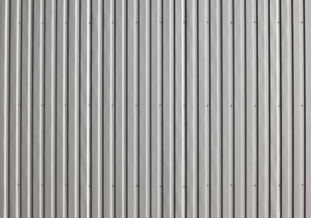 istock Aluminum corrugated metal wall 1469958596
