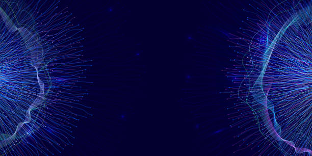 istock Digital neural network. Abstract image of neural connections on blue background. Technological background for a design on the theme of artificial intelligence, big date, neural connections. Copy space 1469958703