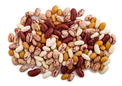 Mixed beans group isolated on white background