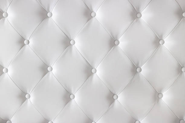 istock White luxurious diamond pattern leather upholstery with buttons. Background concept. Furniture sofa cover. 1469964990