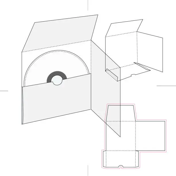 Vector illustration of CD & DVD Envelope