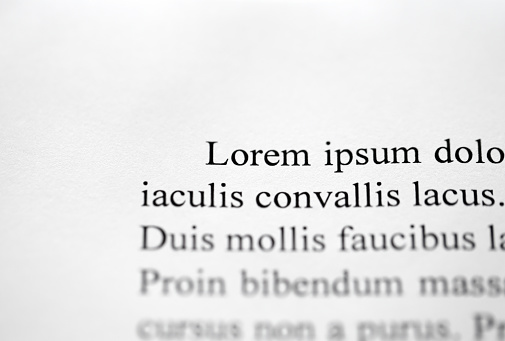 Lorem Imag Lorem Ipsum On Printed On Paper Top View Sample Document Beginning Of ...