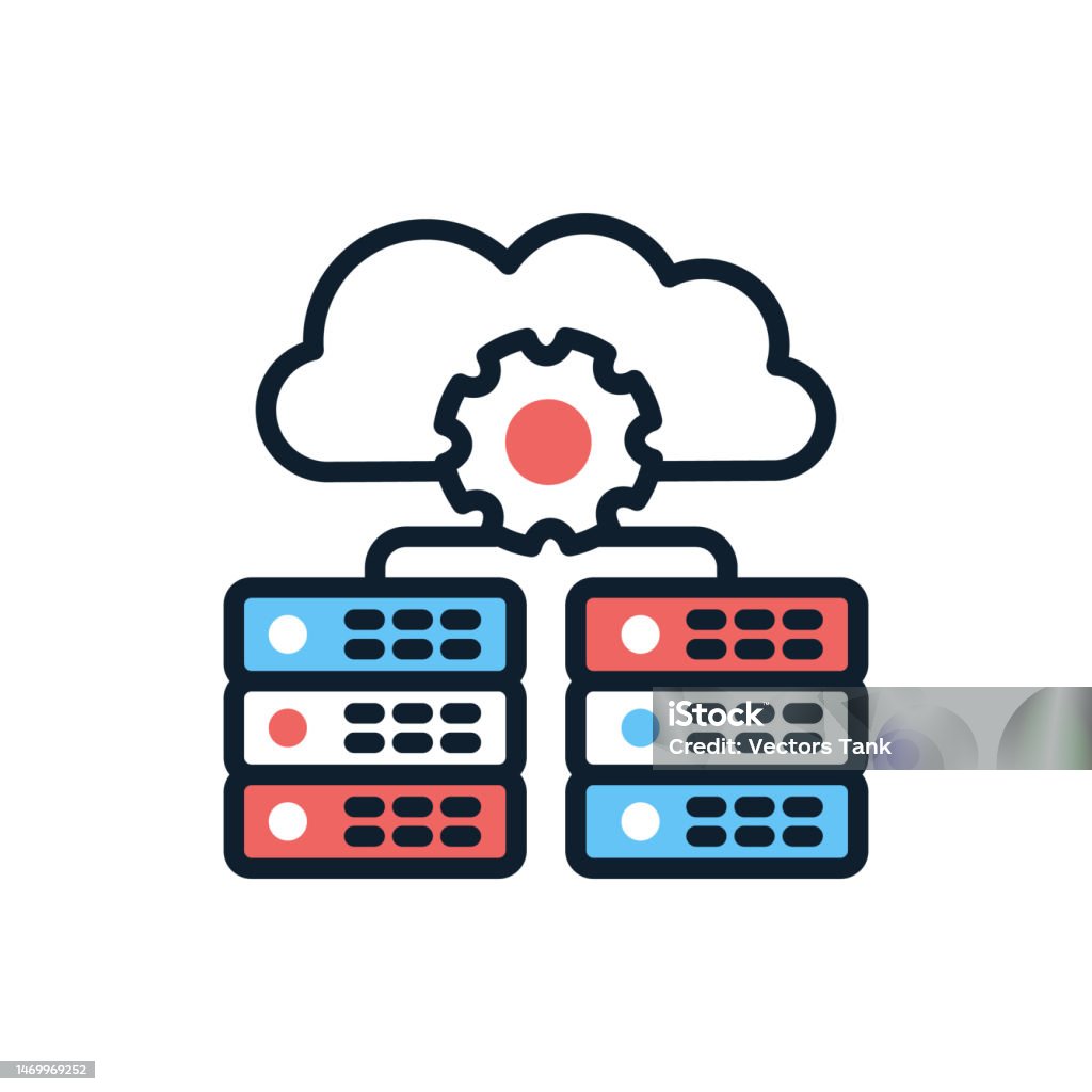 Distributed Database Icon In Vector Logotype Stock Illustration ...