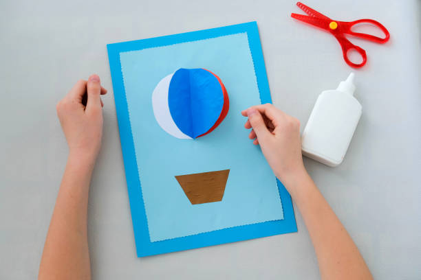 istock Balloon step by step instructions from colored paper. DIY concept. Step-by-step photo instructions. Step 8. 1469970218