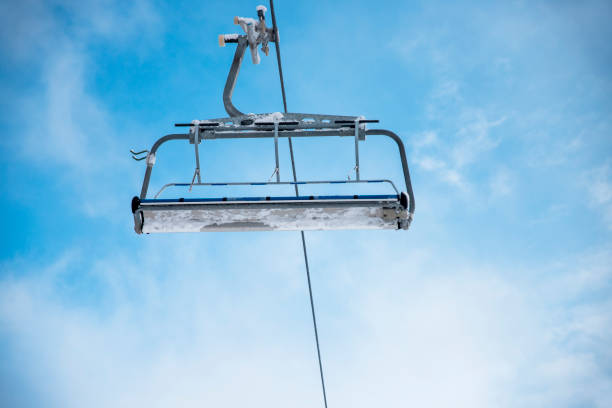 Empty Chairlift on a sunny day in the Alps