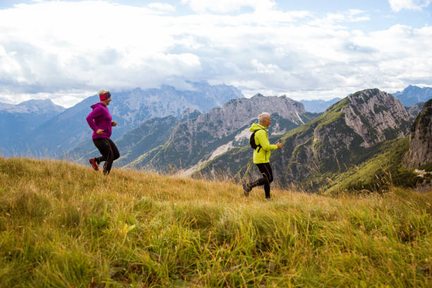 istock Seniors running in the mountains 1469971926
